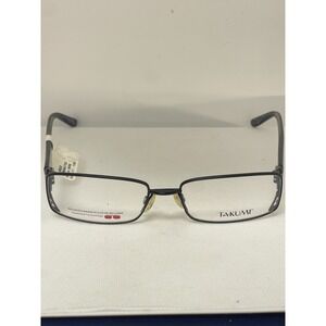 TAKUMI EyeglassFrame 55-17-145 Black Metal‎ Magnetic Polarized Clip On Ready 208